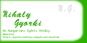 mihaly gyorki business card