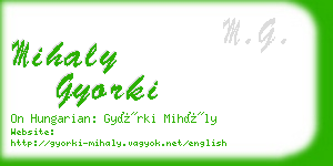 mihaly gyorki business card